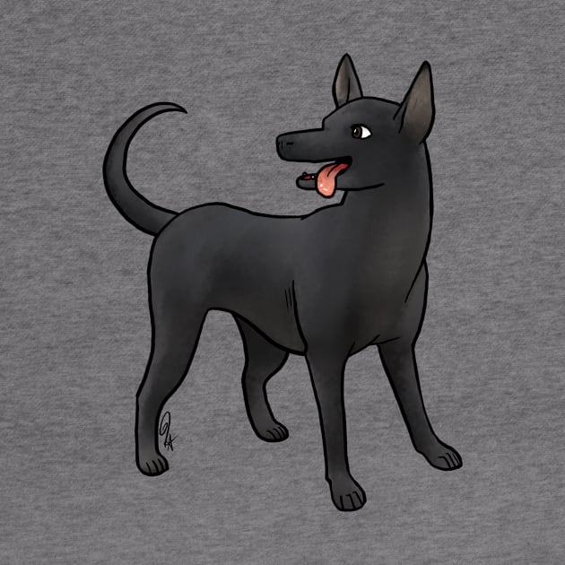 Dog - Xoloitzcuintli - Bald Black by Jen's Dogs Custom Gifts and Designs